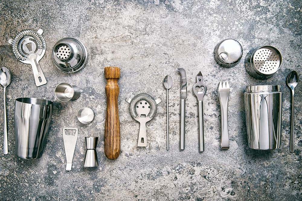 Assortment of cocktail tools