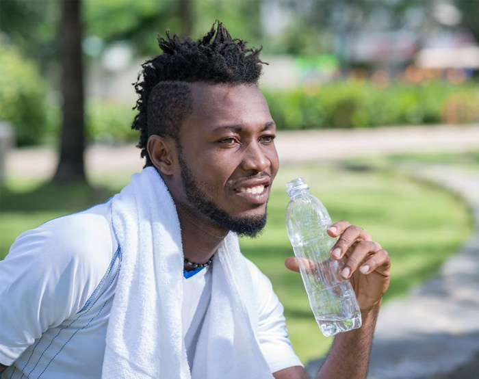 Man Drinking Water